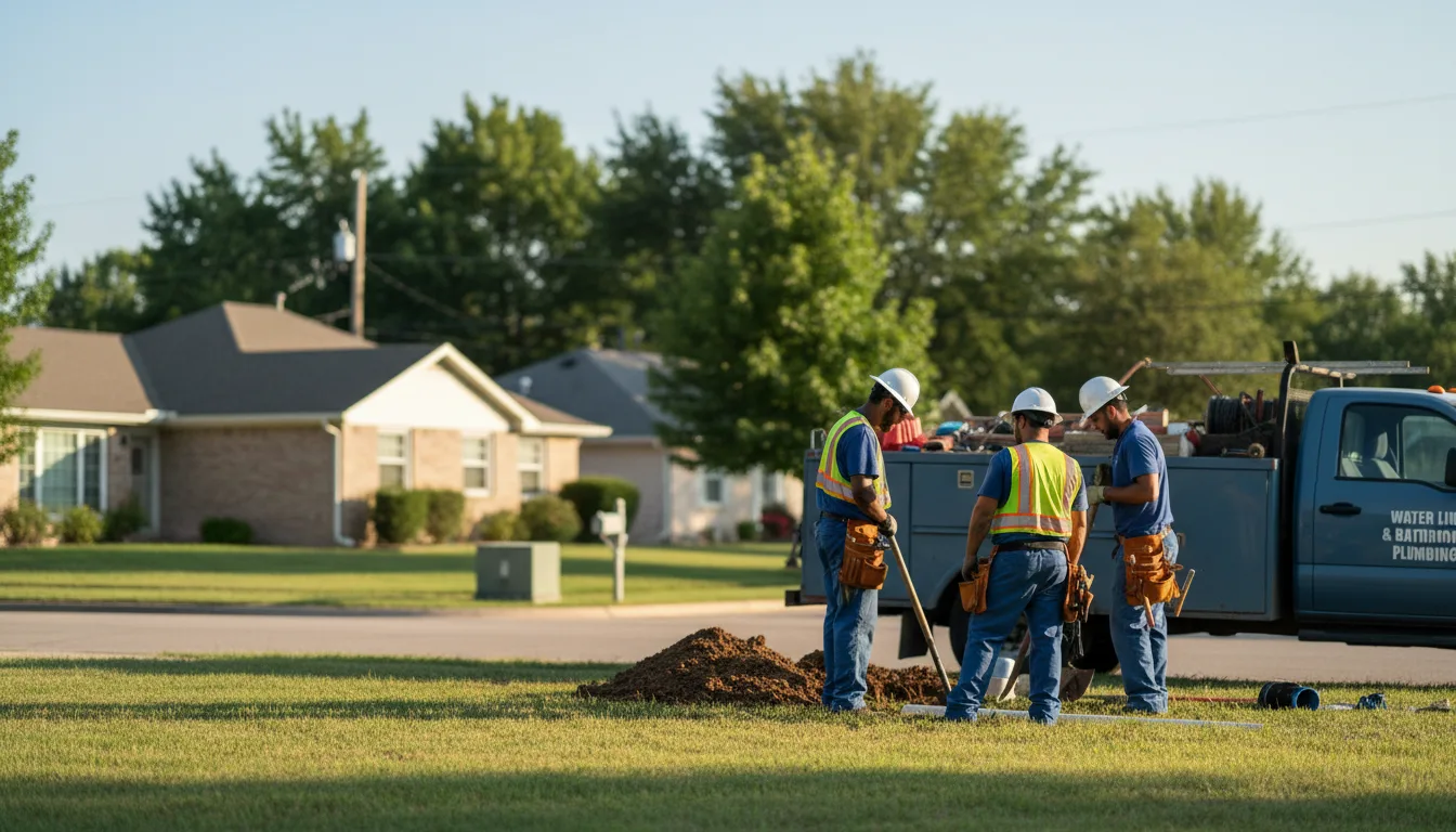 Residential water line and bathroom plumbing service in Clarksburg, PA